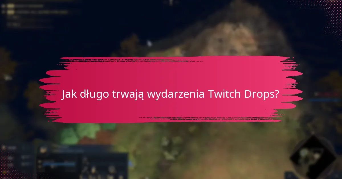 Kiedy odbywają się wydarzenia Twitch Drops?