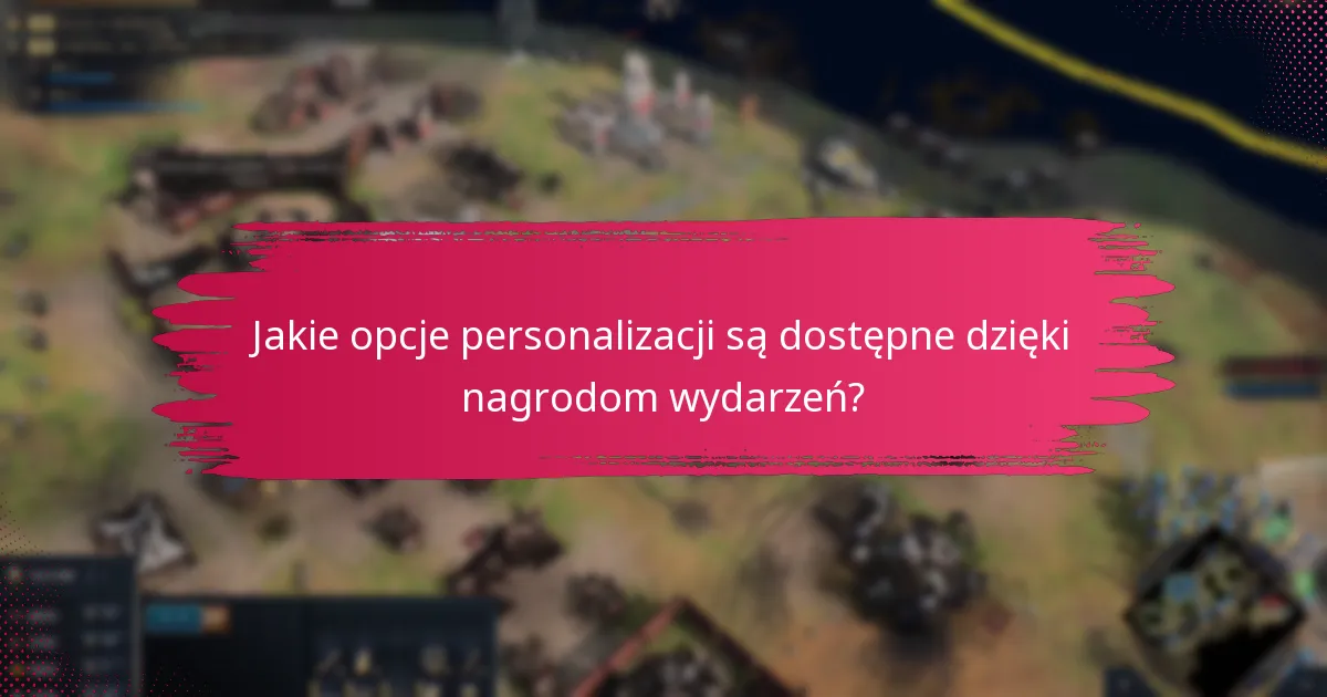 Jakie opcje personalizacji są dostępne dzięki nagrodom wydarzeń?