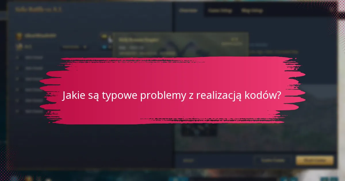 Jakie są typowe problemy z realizacją kodów?